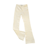 High waist Flared / Bootcut Off White Denim - Size 36 - Bershka (8755054739804)