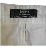 High waist Flared / Bootcut Off White Denim - Size 36 - Bershka (8755054739804)