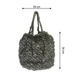 Hand-Crocheted Reclaimed Leather Tote (8478412243292)