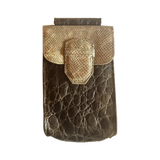 Reclaimed Leather Cross Body/ Belt Mobile Pouch (8484645732700)