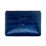 Reclaimed Leather Pouch - Storm Sky Blue (8480179716444)