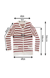 Beige & Red Stripes Cardigan (8749828931932)