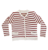 Beige & Red Stripes Cardigan (8749828931932)