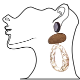 Baroque Wood and Metal Earrings (6943942869171)