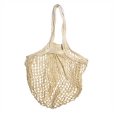 Long Handles - Organic Cotton Grocery Shopping Net - Beige (7315290128563)