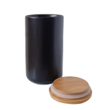 Ceramic Storage Jar - Black - 1000ml (6891821367475)