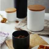 Ceramic Storage Jar - Black - 1000ml (6891821367475)