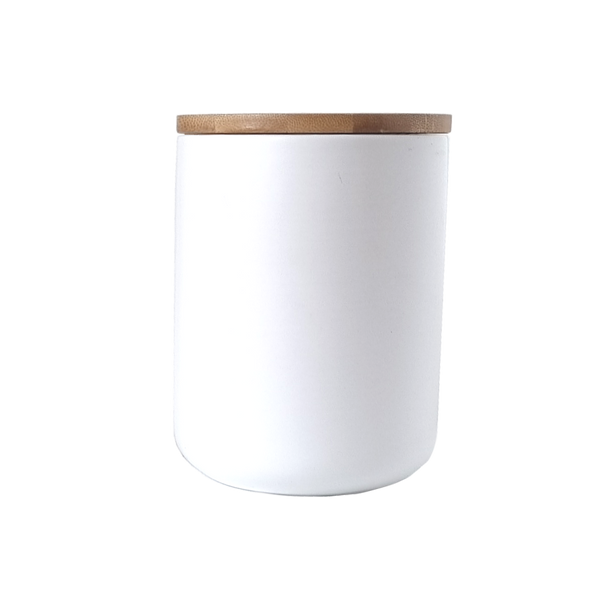 Ceramic Storage Jar- White - 800 ml (6891782963379)
