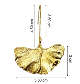 Gingko Leave Brass Earrings (7032862769331)