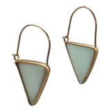 Hoop Earrings in Howlite - Hand Made (7263455281331)