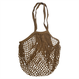 Long Handles - Organic Cotton Grocery Shopping Net - Pine Green (7316661108915)