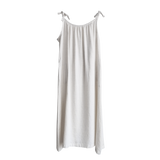 Adorned Linen and Cotton Slip Dress (6982553960627)