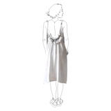Adorned Linen and Cotton Slip Dress (6982553960627)