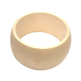 Lacquered Natural Large Wood Bangle - Black (7290868039859)
