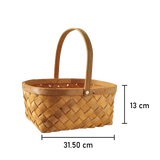 Portable Hand Woven Rattan Basket - Large (6854568378547)