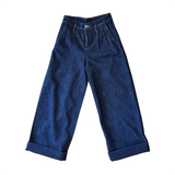 Wide Leg Jeans in Organic Cotton - Indigo (7292337782963)