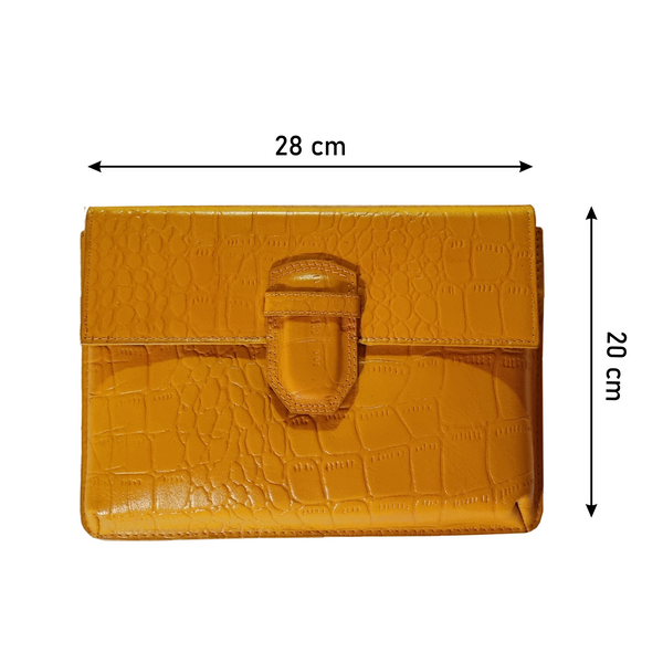 Reclaimed Leather Pouch - Saffron (8481889091932)