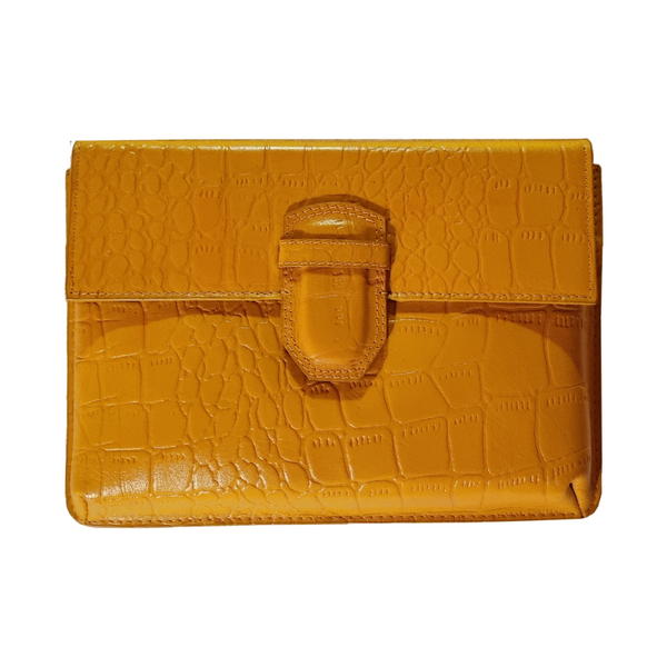 Reclaimed Leather Pouch - Saffron (8481889091932)