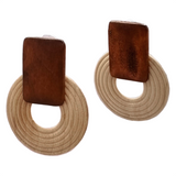 Handmade Ethnic Wooden Drop Earrings (7263476220083)
