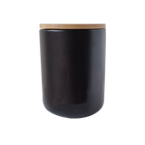 Ceramic Storage Jar - Black - 1000ml (6891821367475)