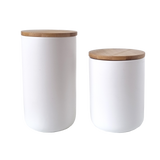 Ceramic Storage Jar - White - 1000ml (6844185641139)