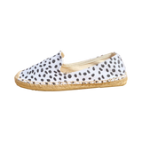 Espadrilles Rubber Sole - Dotted White (6855852359859)