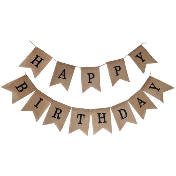 Birthday Garland - Natural Jute - Black Letters (6913087766707)