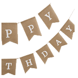 Birthday Garland - Natural Jute - White Letters (6259100188851)