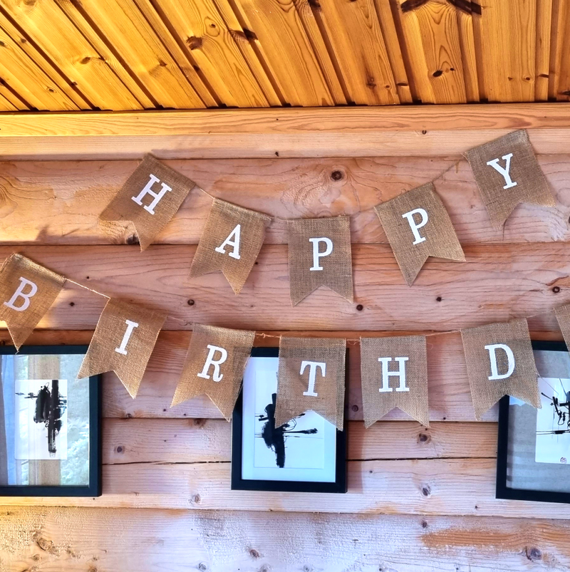 Birthday Garland - Natural Jute - White Letters (6259100188851)