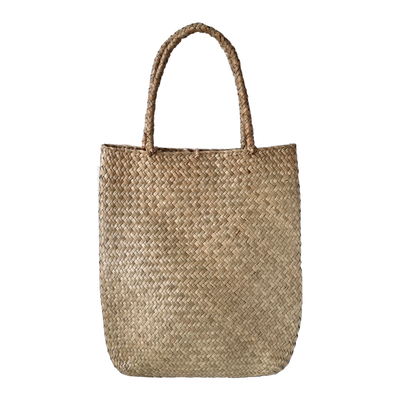 Hand Made Straw Shopping Tote (6846451974323)