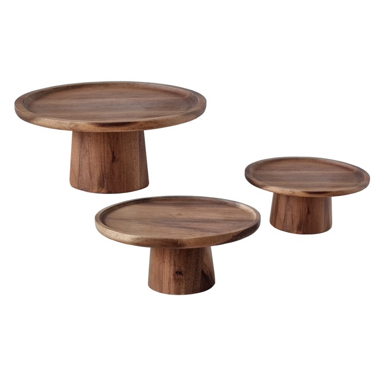 Hard Wood Cake Stand - Large (6827901452467)