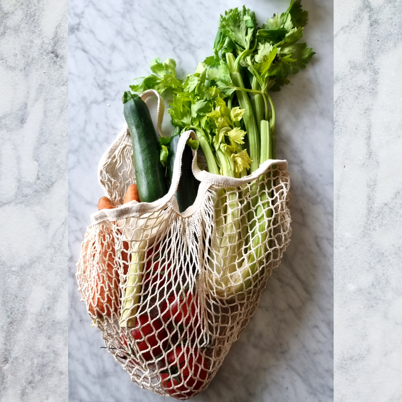 Organic Cotton - Grocery Net Bags Organic- Off White (6980870406323)