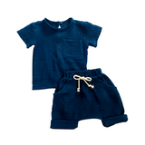 Organic Cotton Baby Set - Short and Top - Ochre (7288989843635)