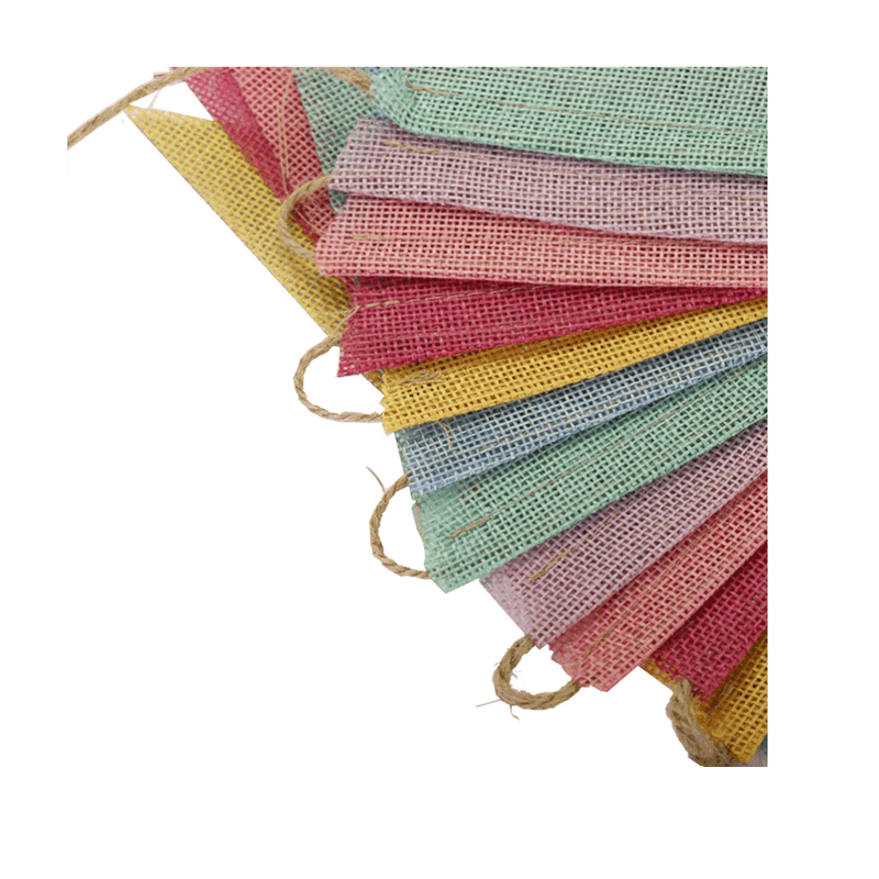 Pastel Party Flag Garland - Natural Jute (6256002105523)