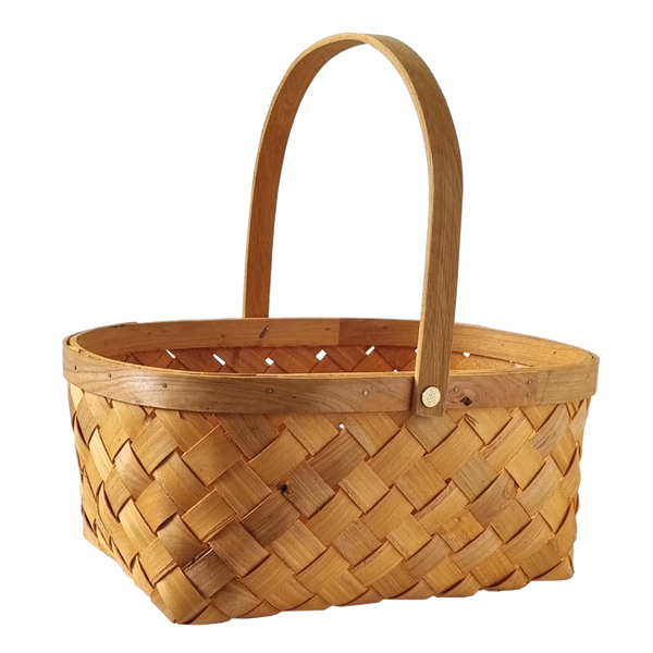 Portable Hand Woven Rattan Basket - Large (6854568378547)