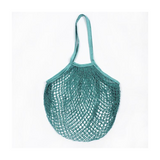 Organic Cotton - Grocery Net Bags Organic - Long Handles - Turquoise (7277578649779)