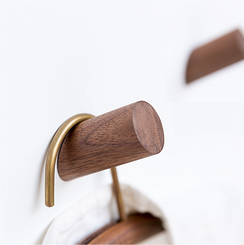 Wall Mounted Hook - Dark Wood -Small (7277808943283)