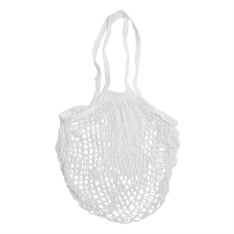 Long Handles - Organic Cotton Grocery Shopping Net - Turquoise (7277578649779)