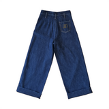 Wide Leg Jeans in Organic Cotton - Indigo (7292337782963)